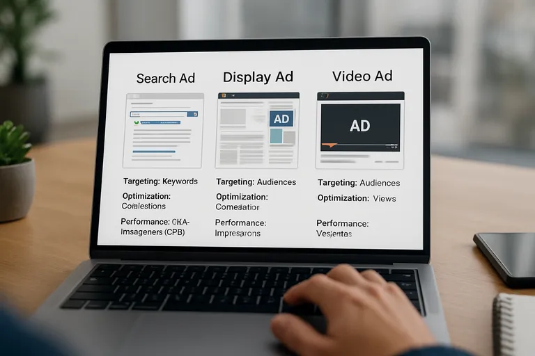 Belangrijkste advertentietypen en formats