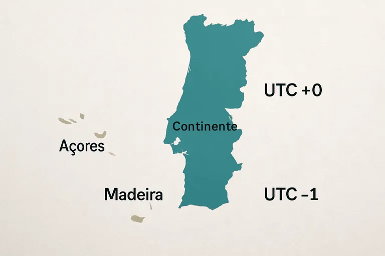 Tijdzones in Portugal