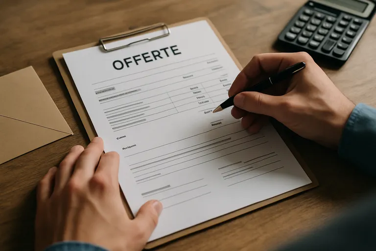 Wat betekent een offerte?