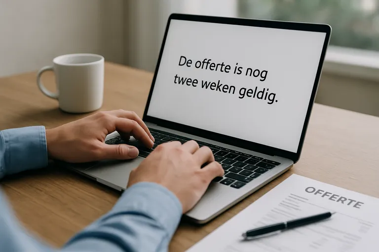 Zo gebruik je 'de offerte' in zinnen
